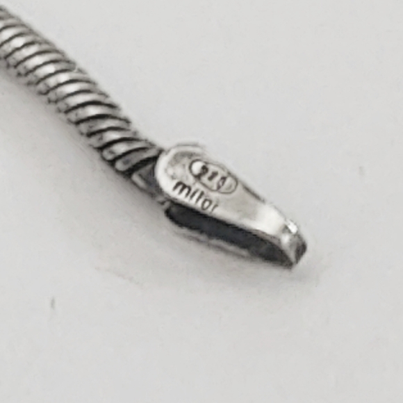 Vintage 43" Long Flapper Opera Length Italian Sterling Silver Station Necklace - Picture 10 of 11